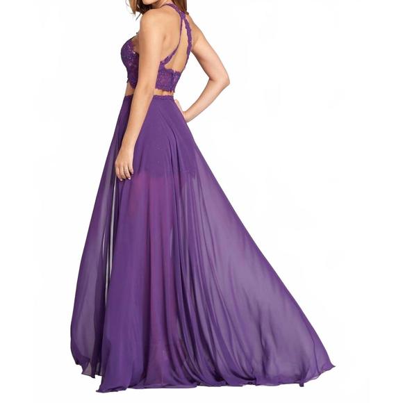 NEW ELLIE WILDE three-piece prom dress in purple - Picture 2 of 4